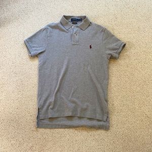Grey Custom Fit Polo Ralph Lauren Polo Shirt